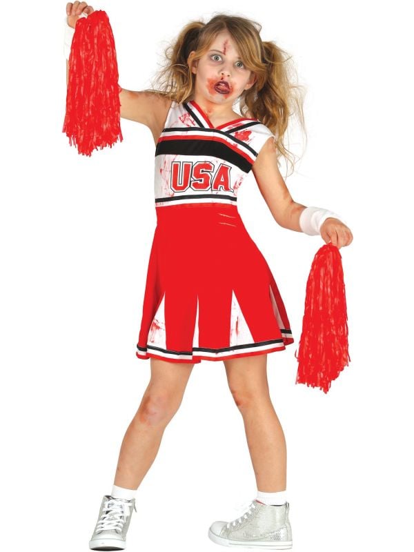 Zombie cheerleader jurk kind
