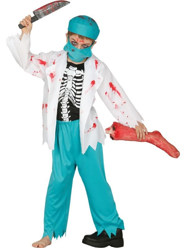 Zombie dokter outfit kind