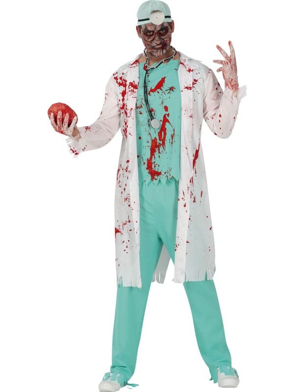 Zombie dokter outfit mannen