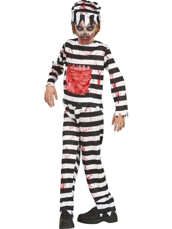 Zombie gevangene open buik outfit jongens main product photo