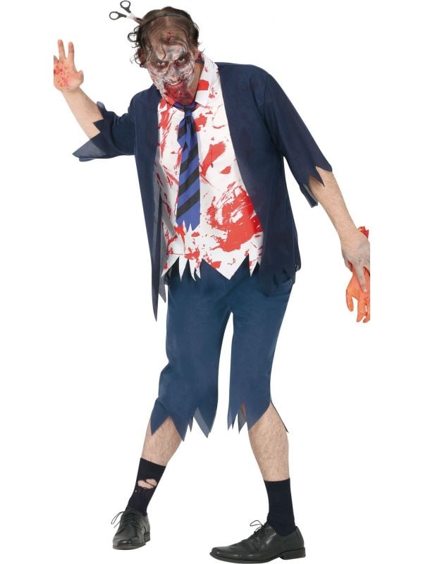 Secretaris tijdschrift Uitpakken Zombie horror school kostuum heren | Feestkleding.nl