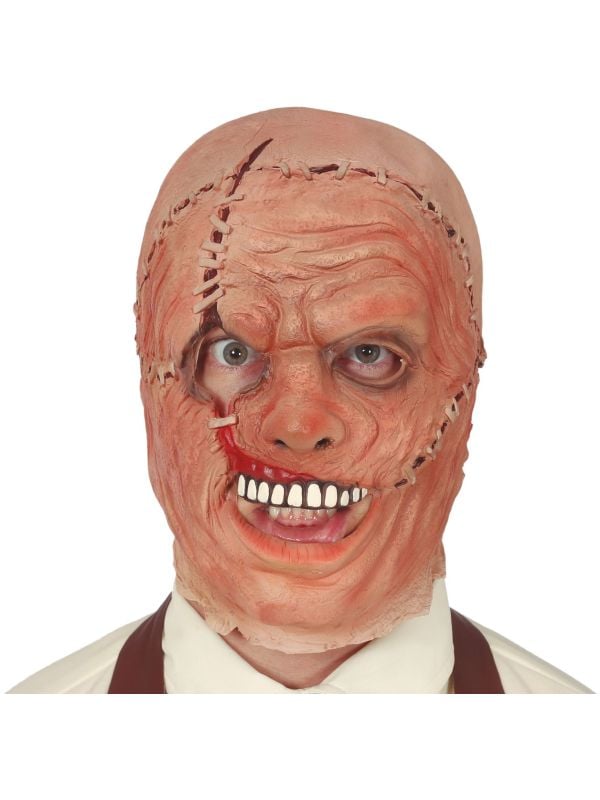 Zombie masker met hechtingen