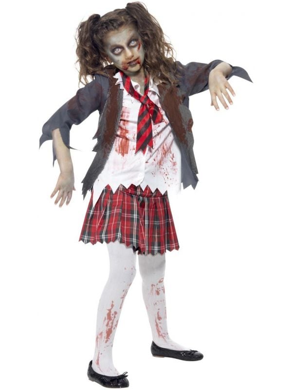 Zombie school kostuum meisje