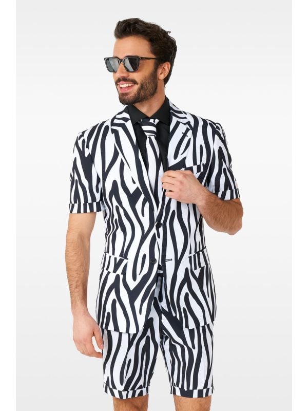 Zomer Zazzy Zebra suit Heren Opposuits