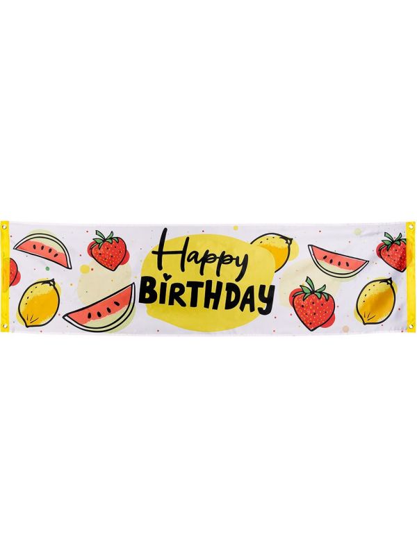 Zomerfruit happy Birthday banner