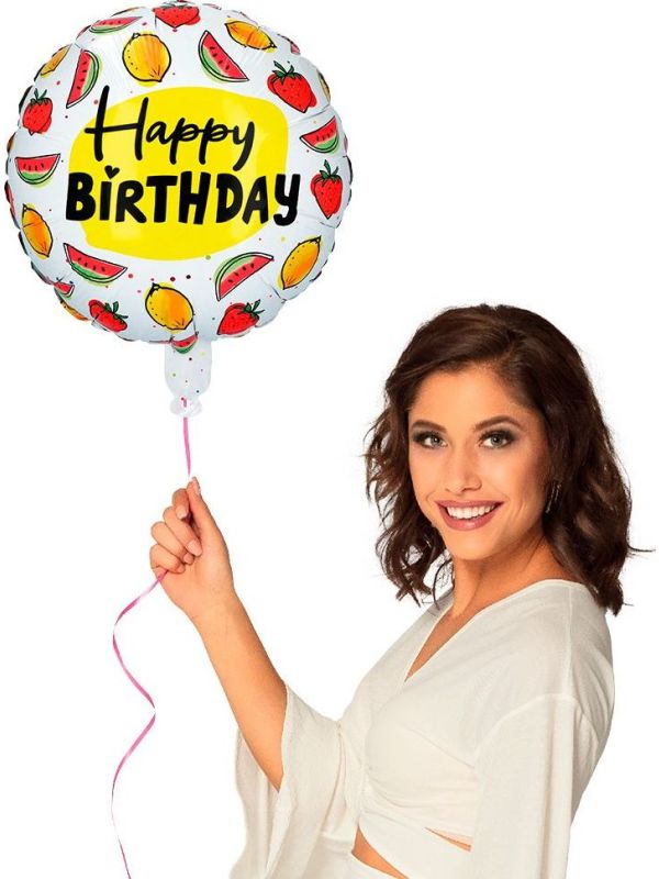 Zomerfruit happy Birthday folieballon main product photo