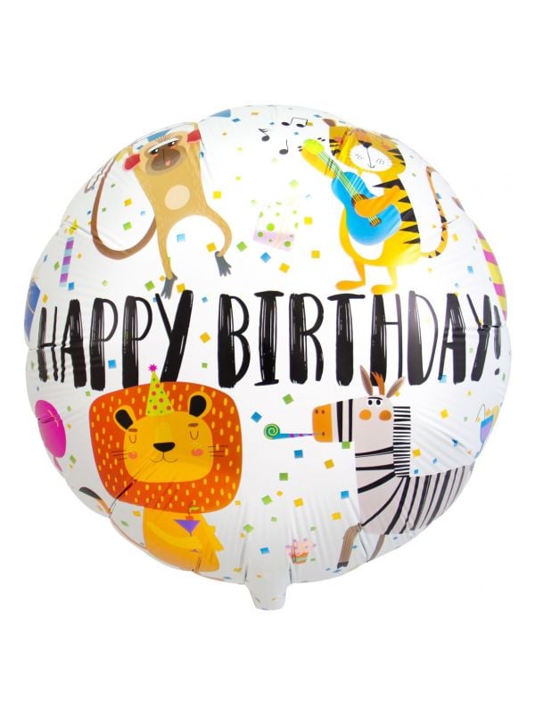 Zoo happy Birthday folieballon