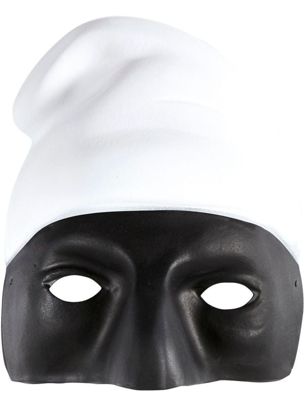 Zwart Pulcinella masker