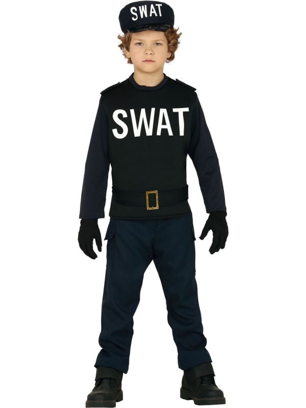 zwart SWAT kostuum kind