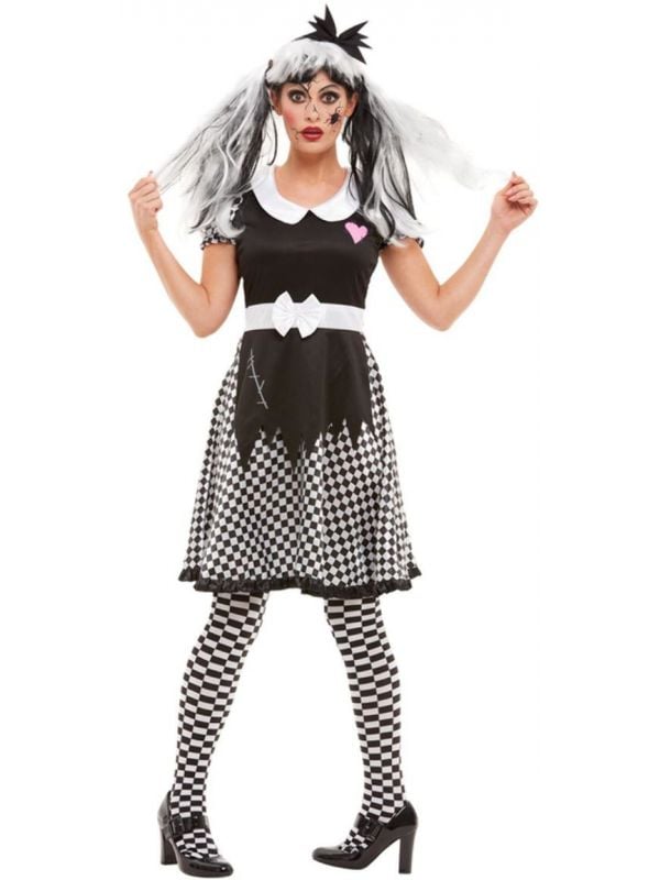Zwart witte halloween pop outfit