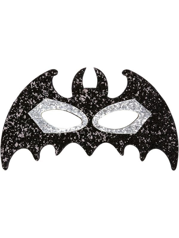 Zwart-zilver glitter oogmasker