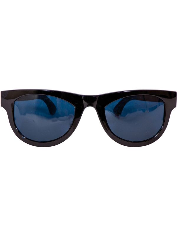 Zwarte bril blauwe glazen