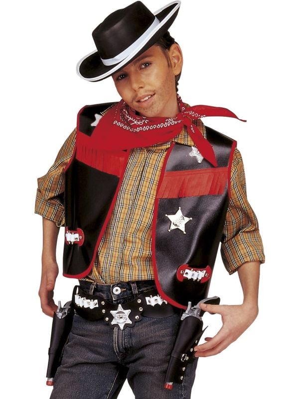 Zwarte cowboy vermomming set