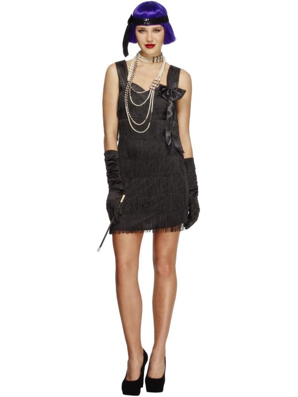 Zwarte foxy flapper gatsby outfit main product photo