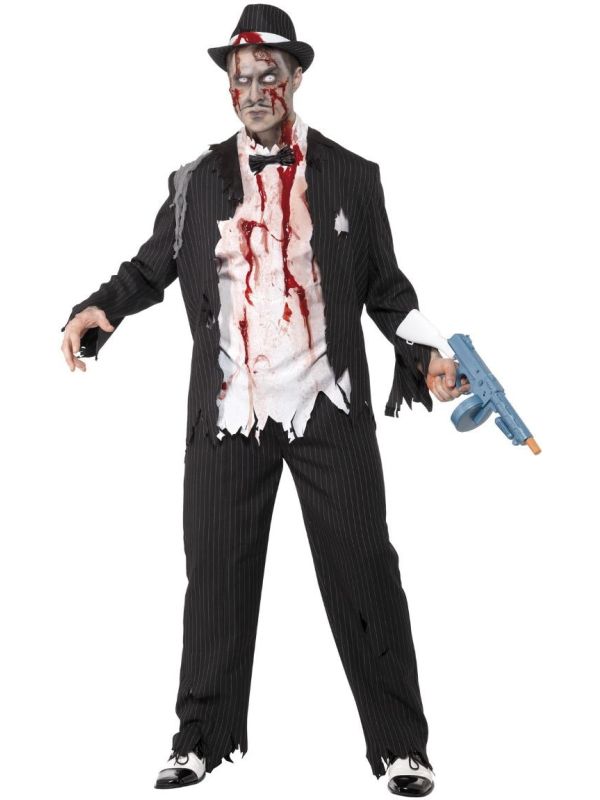 Zwarte gangster outfit zombie main product photo