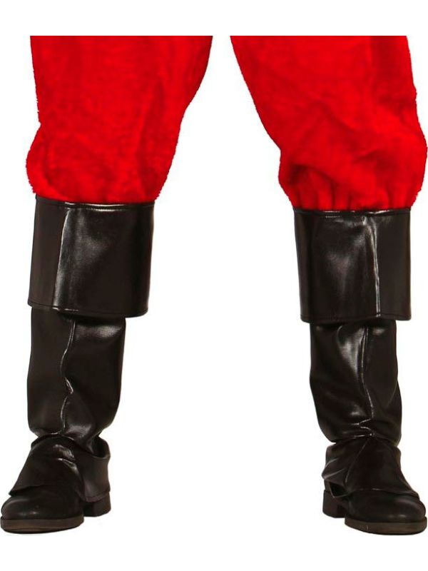 Zwarte hoge overzetlaarzen imitatieleer main product photo