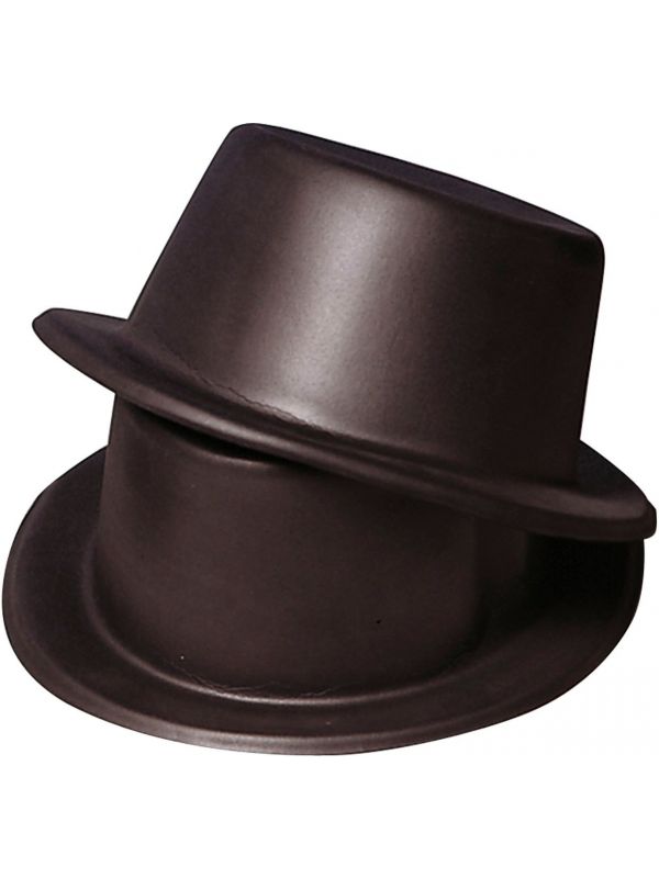 Zwarte hoge vinyl hoed
