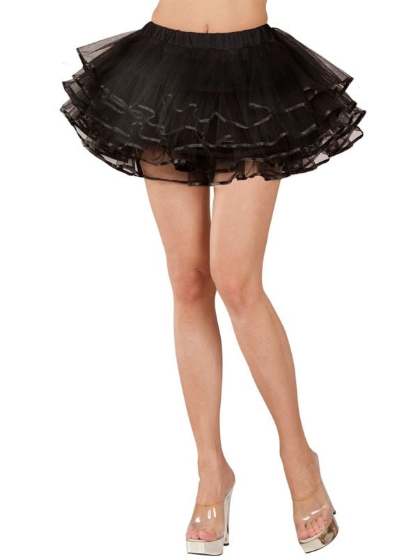 Zwarte luxe ballerina rokje