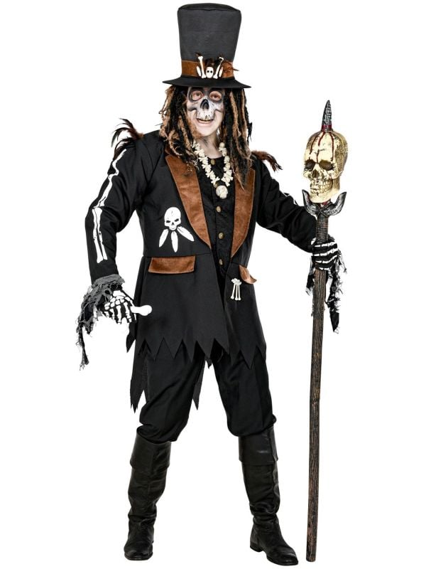 Zwarte magie Houngan Voodoo outfit heren