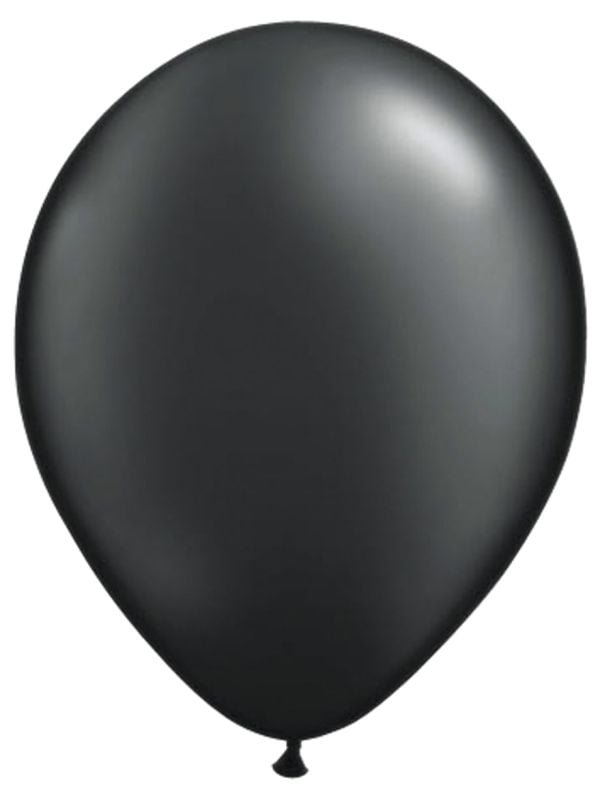 Zwarte metallic ballonnen 10 stuks