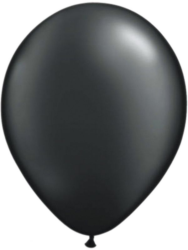 Zwarte metallic ballonnen 100 stuks