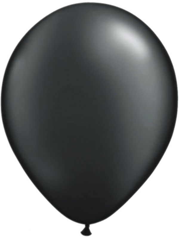 Zwarte metallic ballonnen 50 stuks 30cm