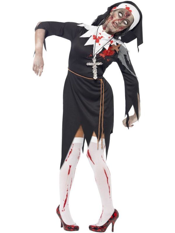 Zwarte nonnen zombie pakje main product photo