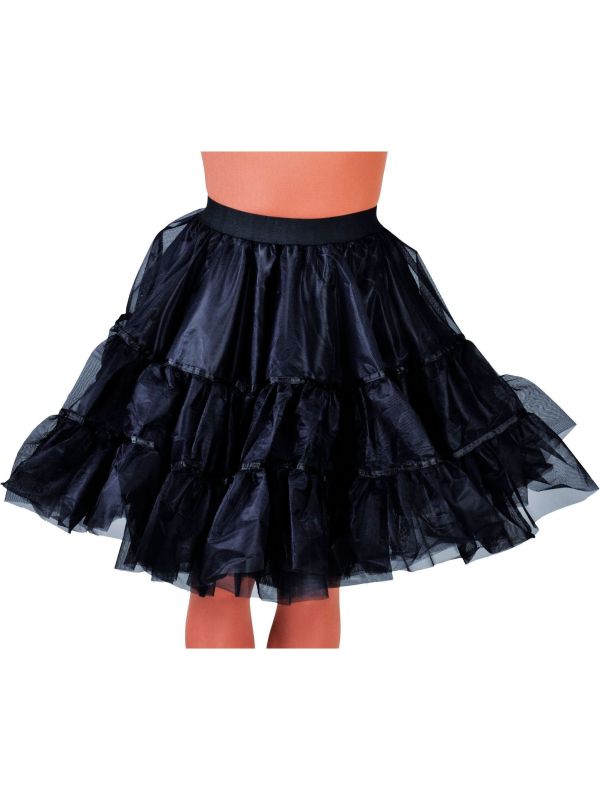 Zwarte petticoat middel lang vrouwen main product photo