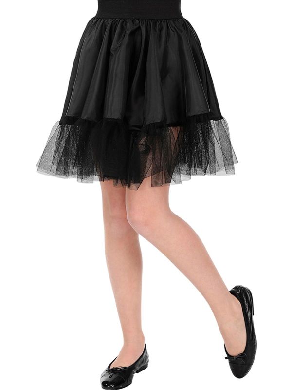 Zwarte petticoat rok meisjes