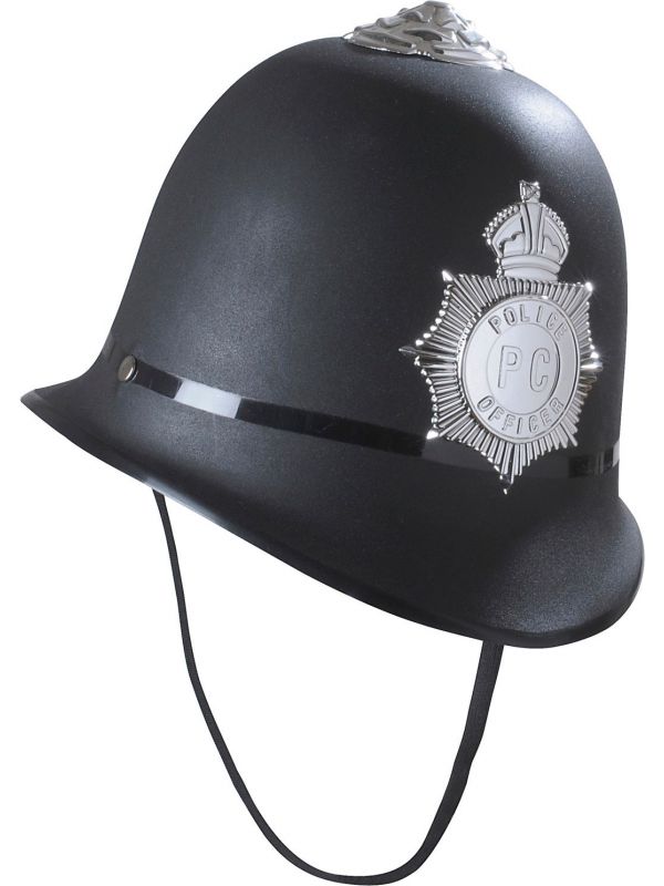 Zwarte politie helm