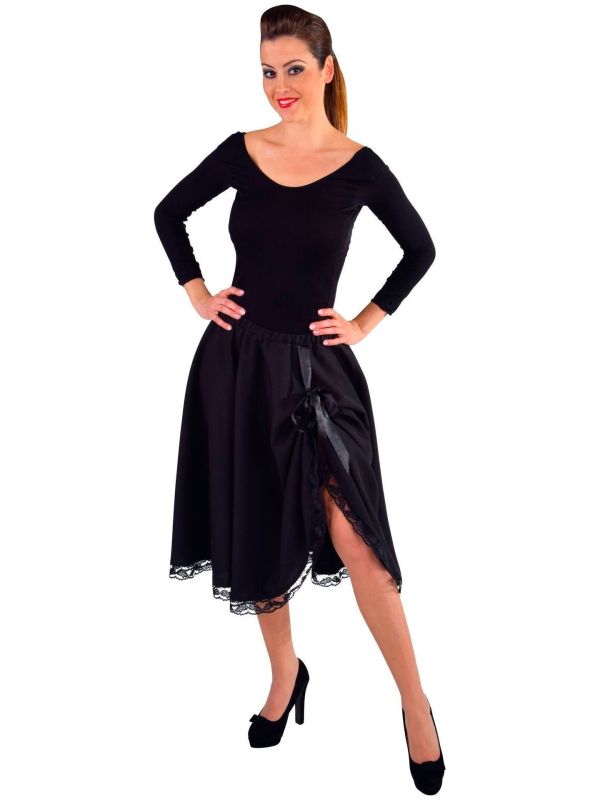 Zwarte rok met kant vrouwen main product photo