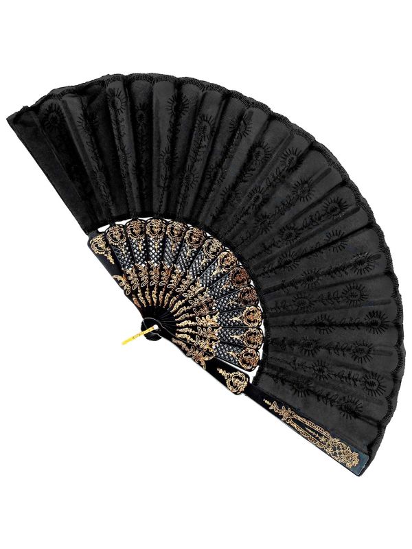 Zwarte waaier met kant luxe main product photo