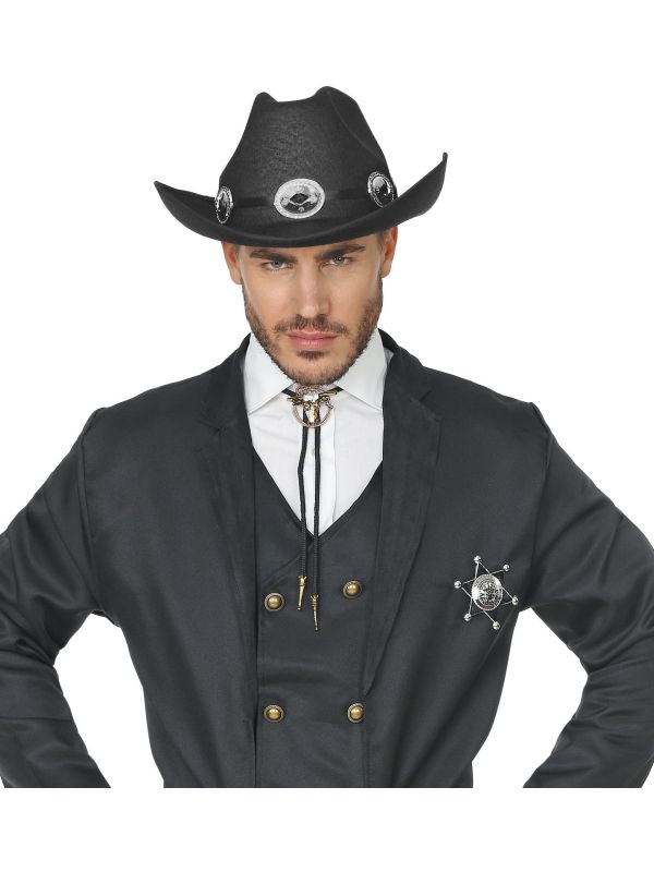 Zwarte wild west cowboy hoed heren Feestkleding