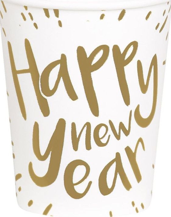 10 Papieren Bekertjes Happy New Year