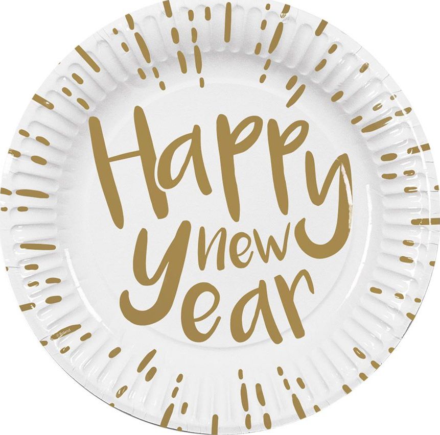 10 Papieren Bordjes Happy New Year