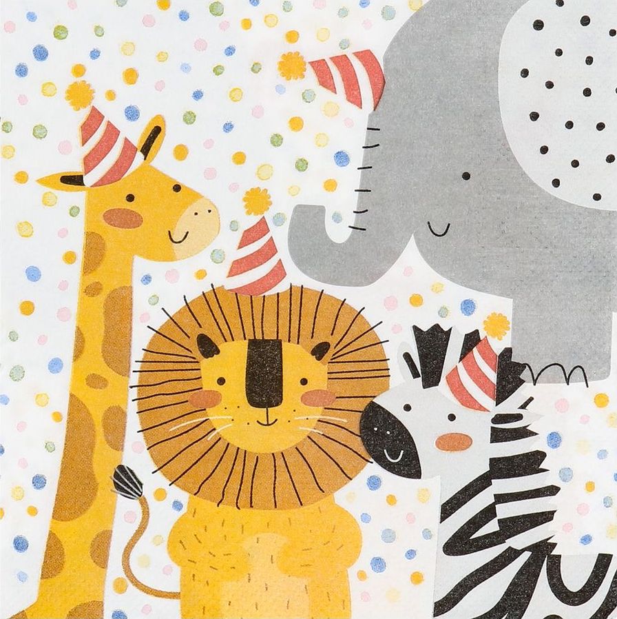 20 Papieren Safari Servetten