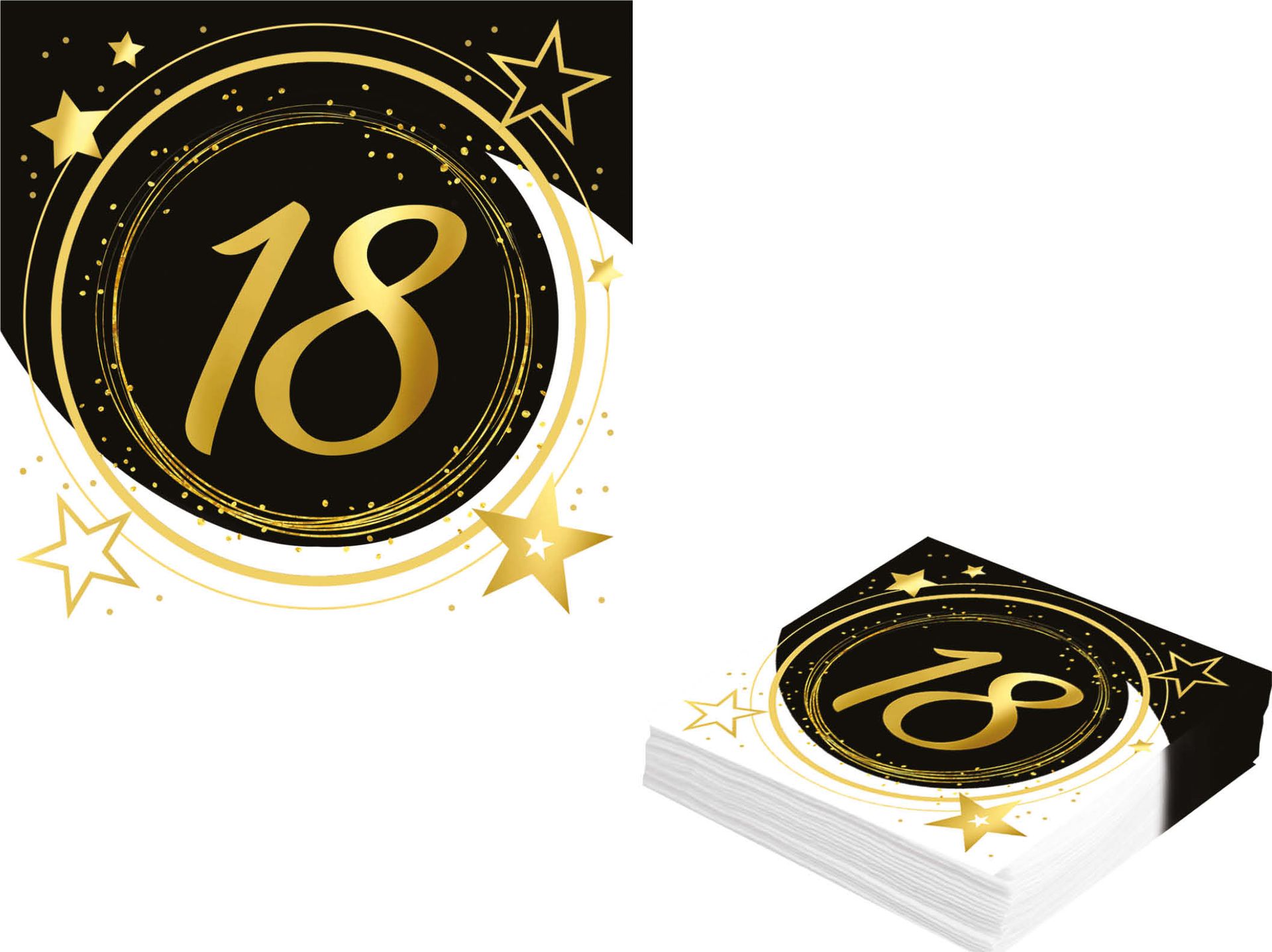 20 papieren servetten 18 jaar