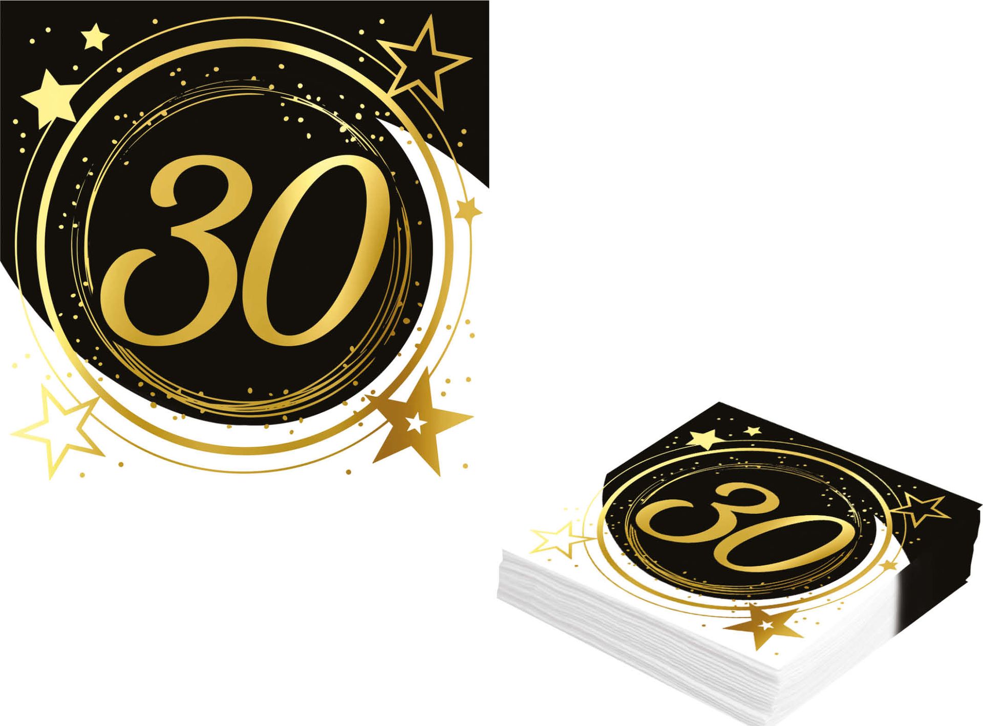 20 papieren servetten 30 jaar