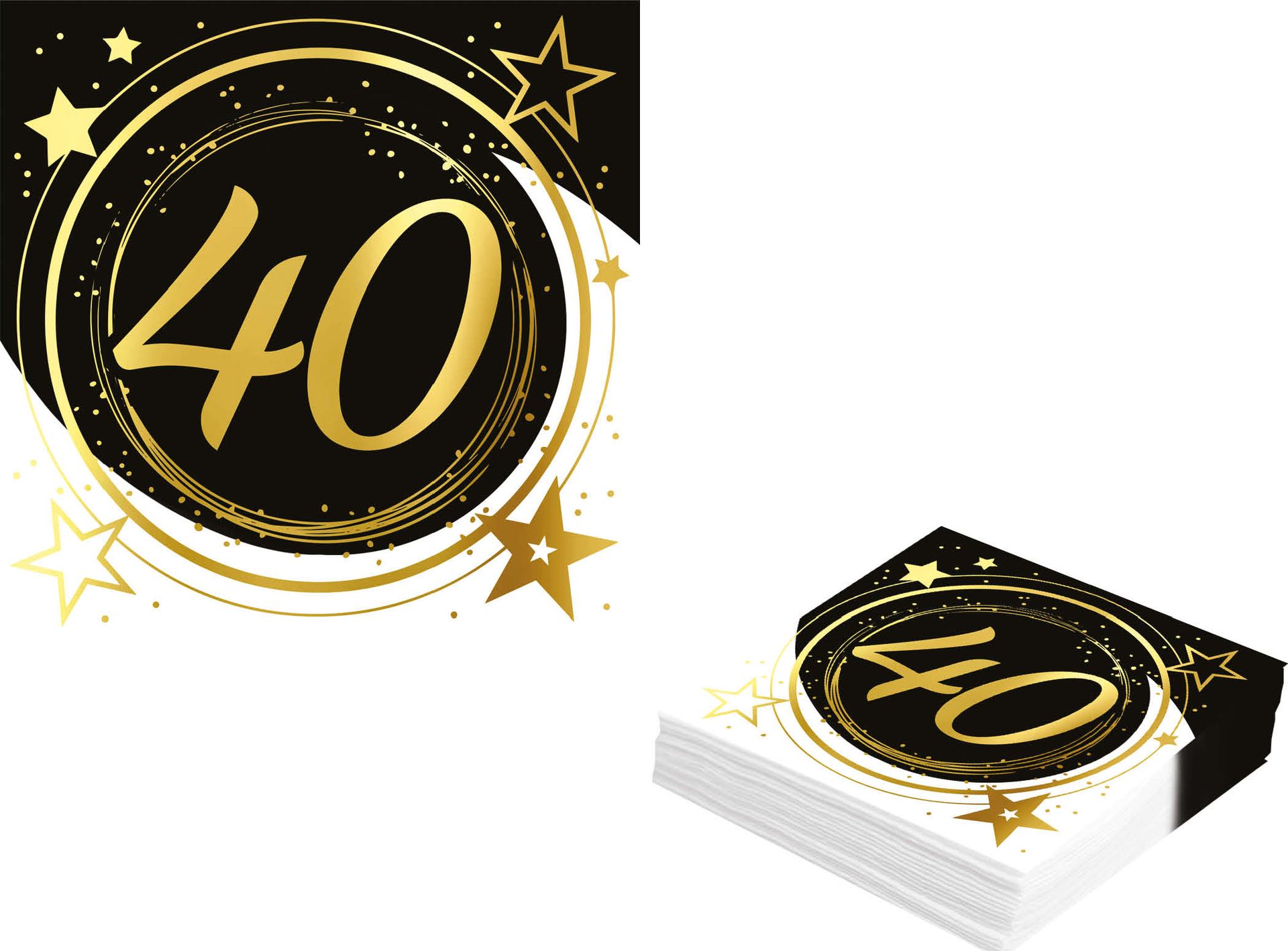 20 Papieren Servetten 40 Jaar