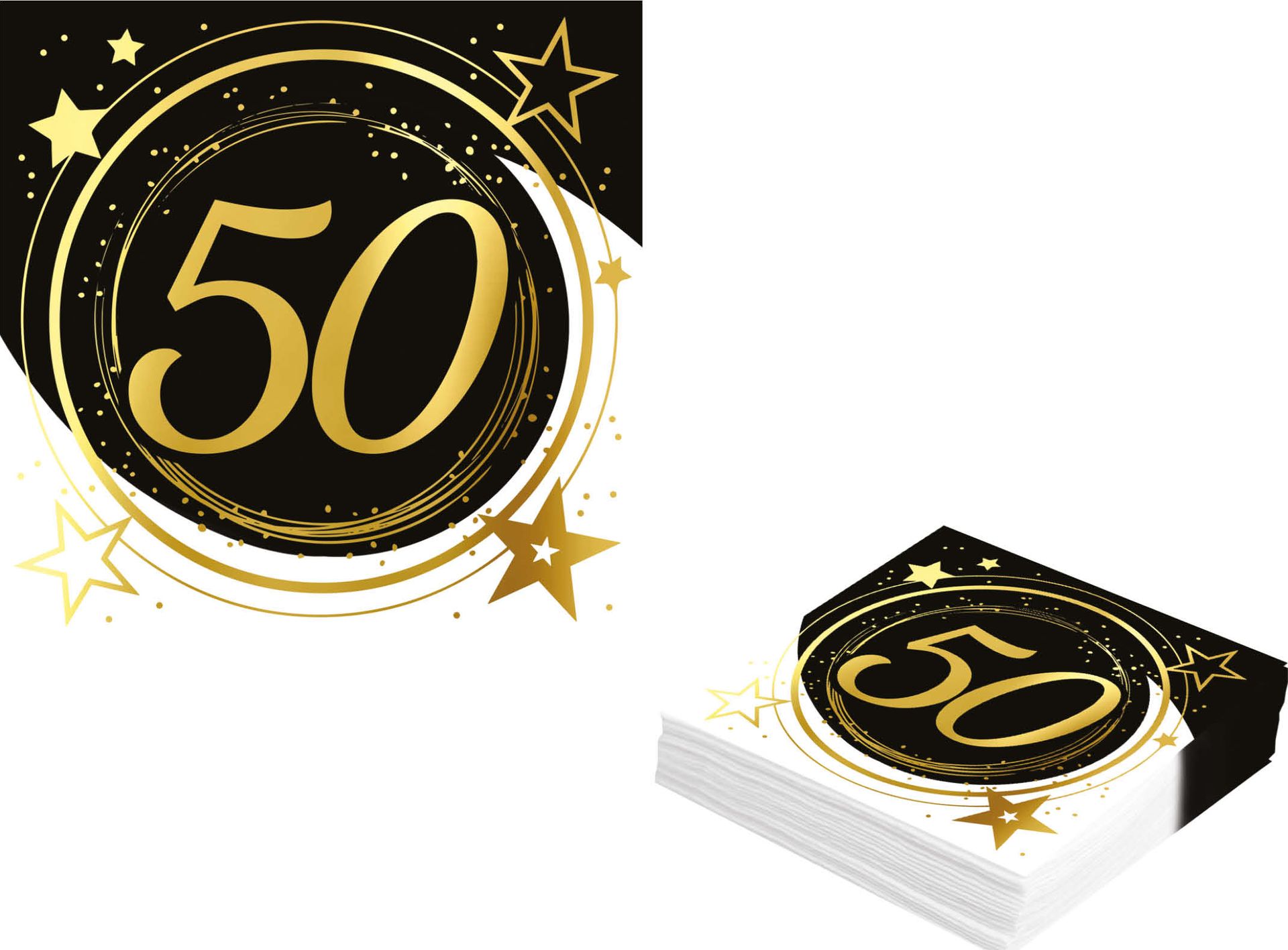 20 papieren servetten 50 jaar