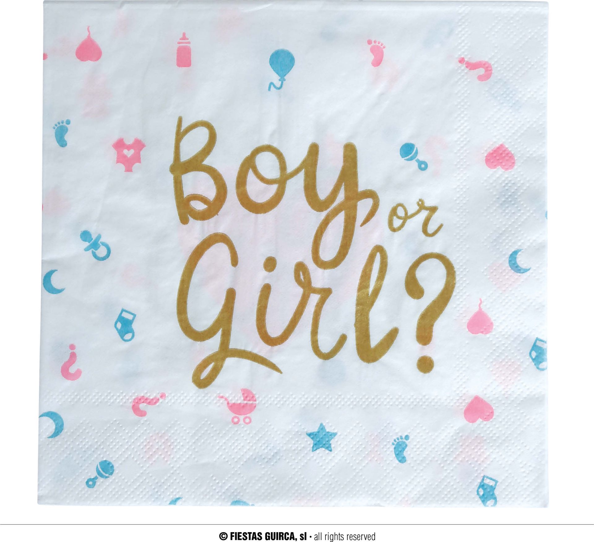 20 papieren servetten Gender Reveal