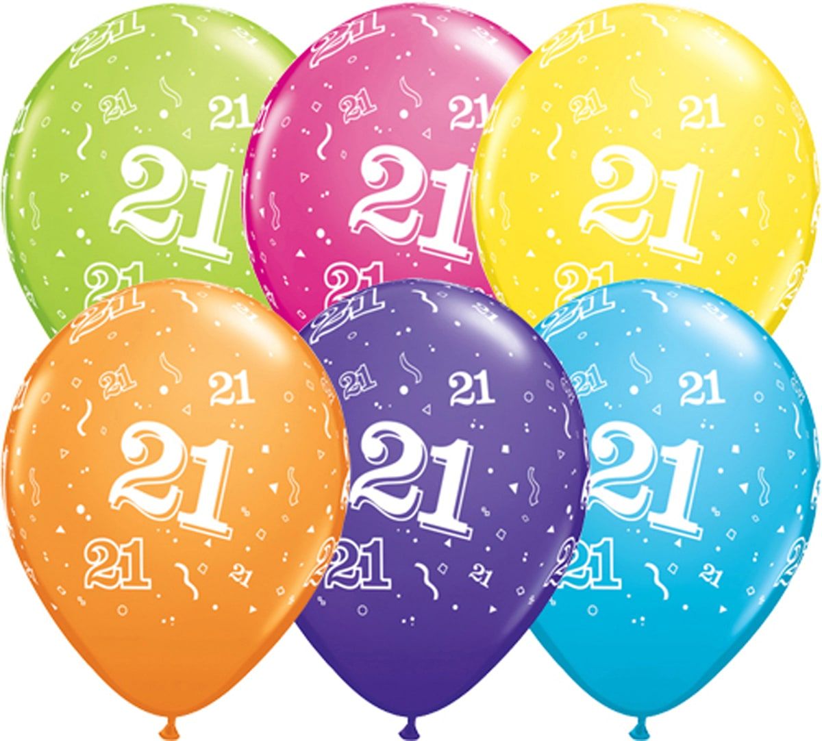21 jaar kleurrijke happy birthday ballonnen 25 stuks