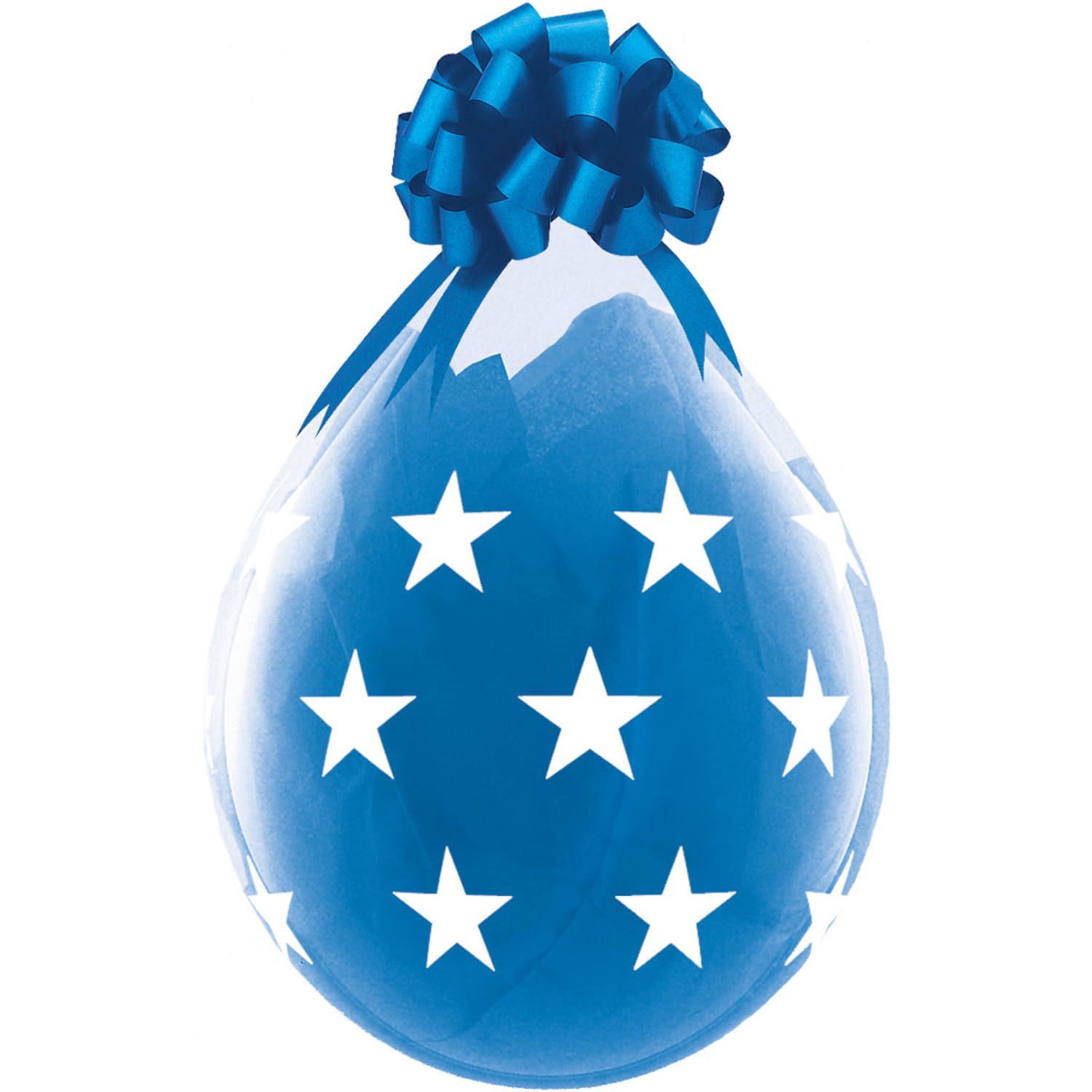25 Stuffer ballonnen sterren blauw