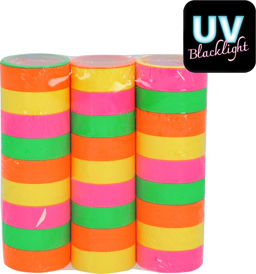3 Neon UV Serpentine Rollen 4M