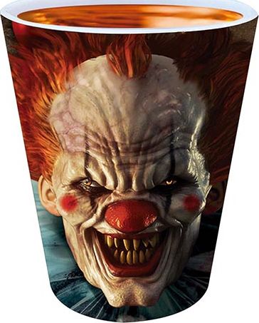 3 shotglaasjes horror clown 5 x 6 cm halloween