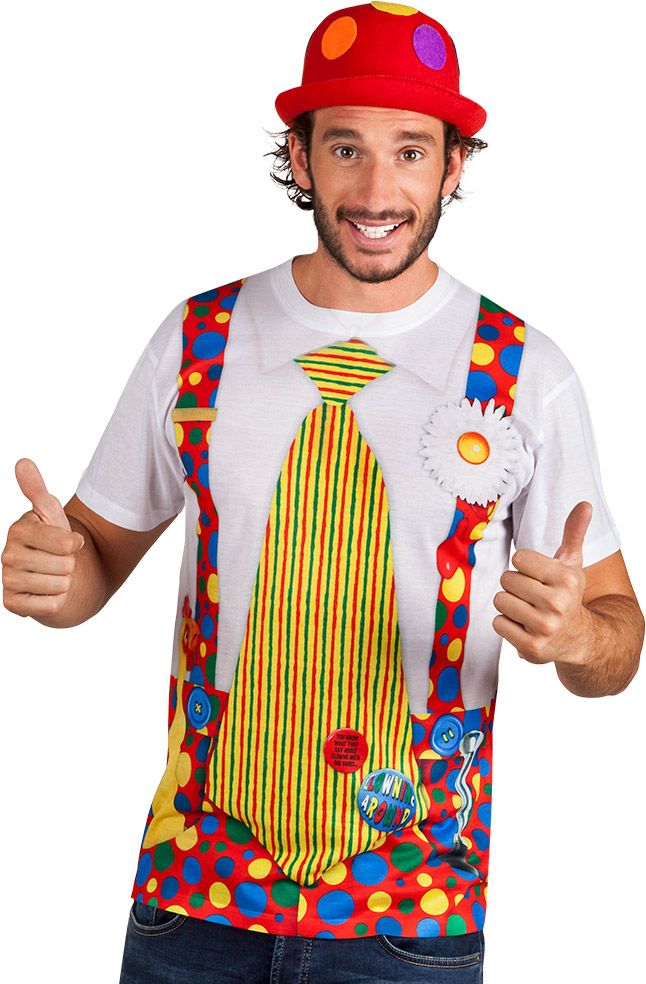 3D shirt clown heren