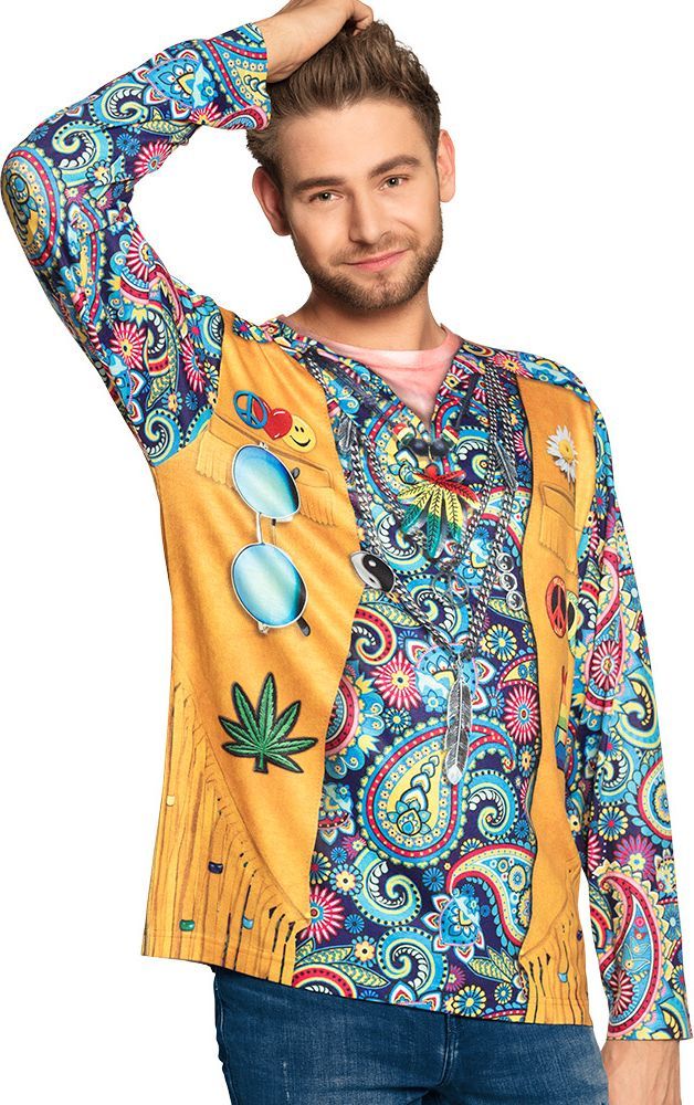 3D shirt hippie heren