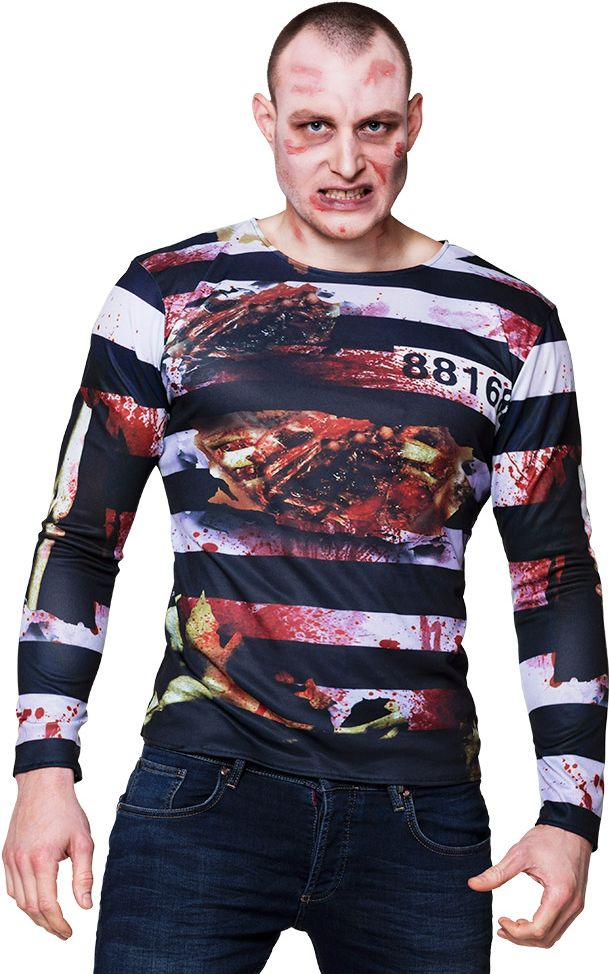 3D shirt zombie gevangene heren