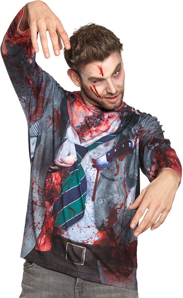 3D shirt zombie heren