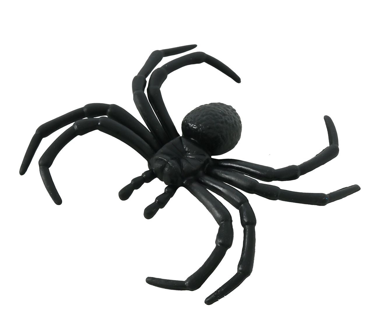 4 stuks plastic spinnen zwart